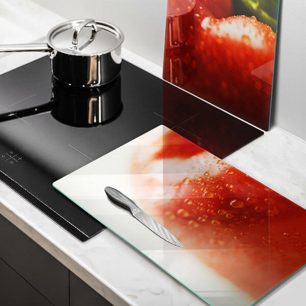 Tagliere in vetro temperato Pepe rosso