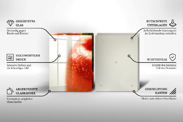 Tagliere in vetro temperato Pepe rosso