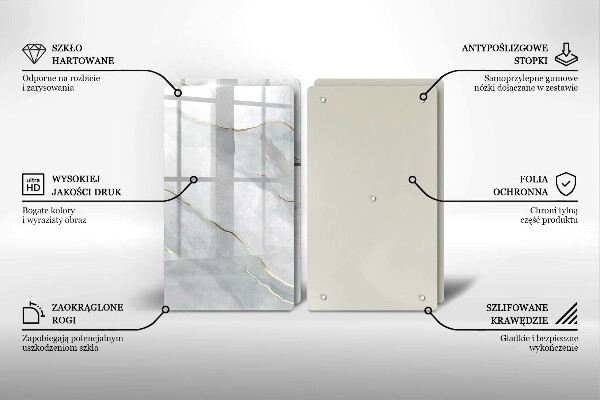 Tagliere in vetro temperato Trama di pietra