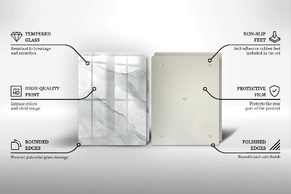 Tagliere in vetro temperato Trama di pietra