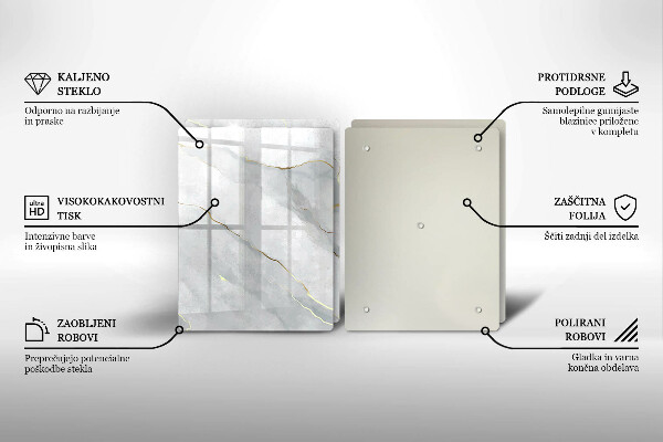 Tagliere in vetro temperato Trama di pietra