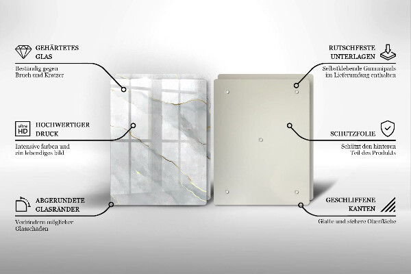 Tagliere in vetro temperato Trama di pietra