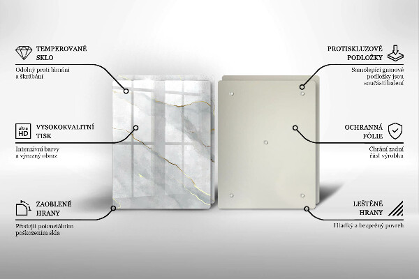 Tagliere in vetro temperato Trama di pietra