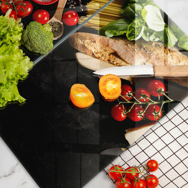 Tagliere in vetro temperato Ingredienti e spezie italiani