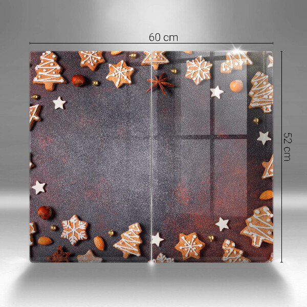 Tagliere in vetro temperato Natale di pan di zenzero