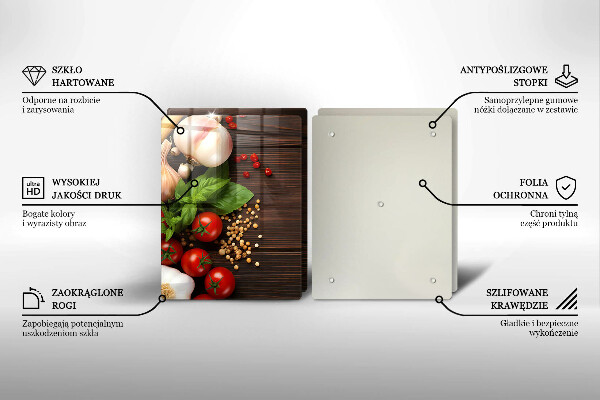 Tagliere in vetro temperato Verdure sul tavolo