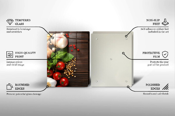 Tagliere in vetro temperato Verdure sul tavolo