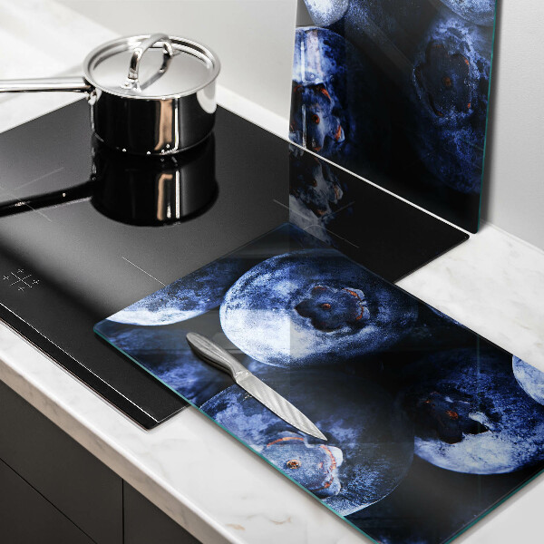 Tagliere in vetro temperato Primo piano di frutti di bosco