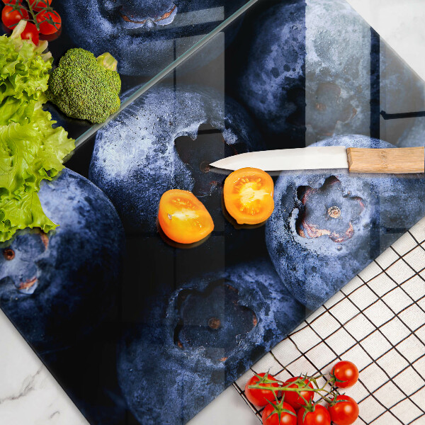 Tagliere in vetro temperato Primo piano di frutti di bosco