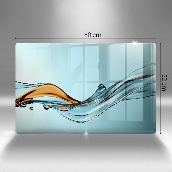 Tagliere in vetro temperato Acqua su sfondo blu