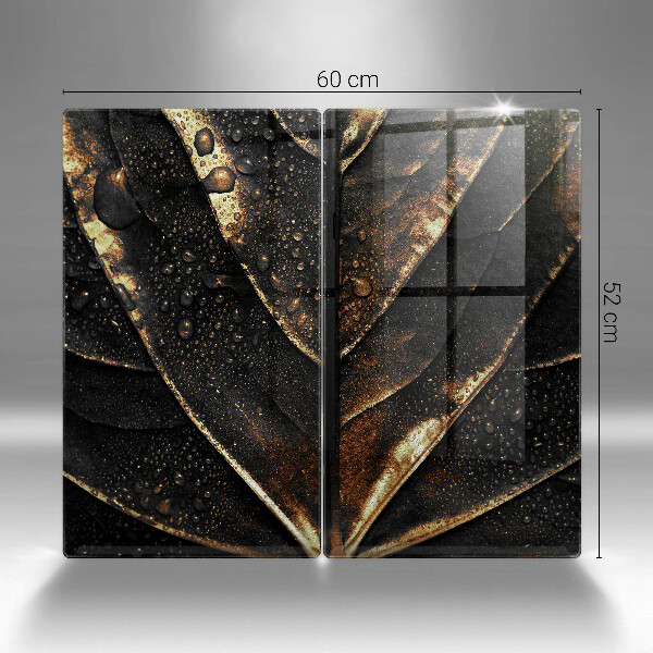 Tagliere in vetro temperato Foglia d'oro