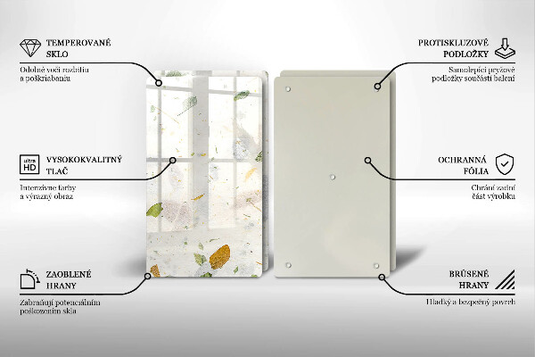 Tagliere in vetro temperato Foglie cadenti