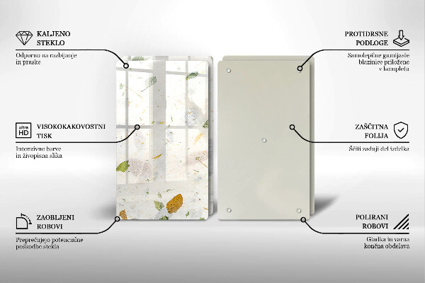 Tagliere in vetro temperato Foglie cadenti