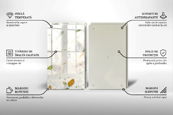 Tagliere in vetro temperato Foglie cadenti