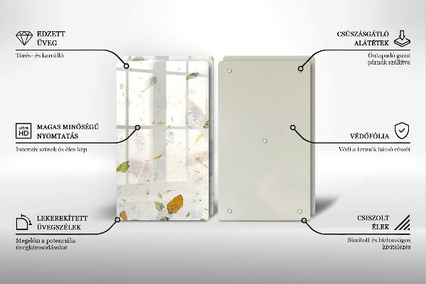 Tagliere in vetro temperato Foglie cadenti