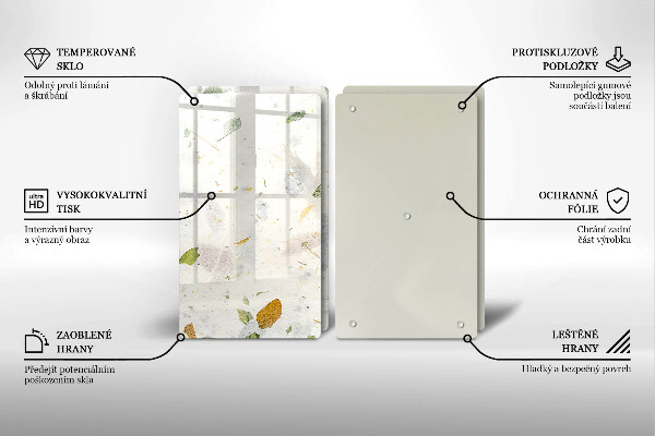 Tagliere in vetro temperato Foglie cadenti