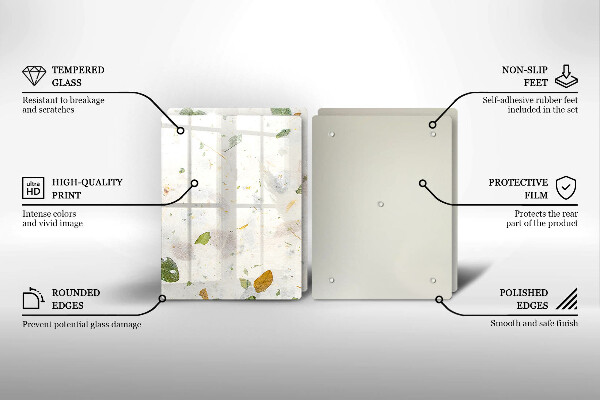 Tagliere in vetro temperato Foglie cadenti