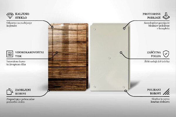Tagliere in vetro temperato Struttura del legno