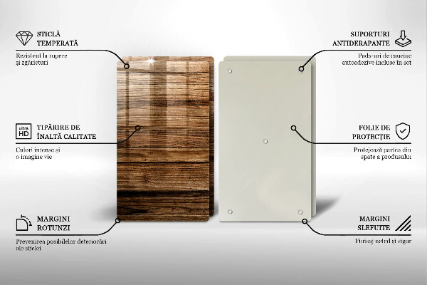 Tagliere in vetro temperato Struttura del legno