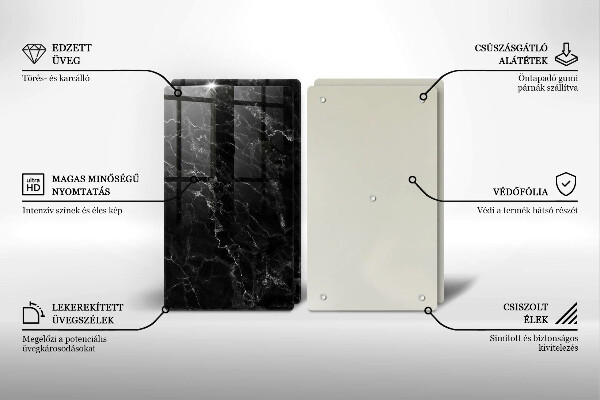 Tagliere in vetro temperato Marmo elegante