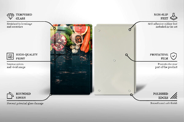 Tagliere in vetro temperato Frutta e verdura