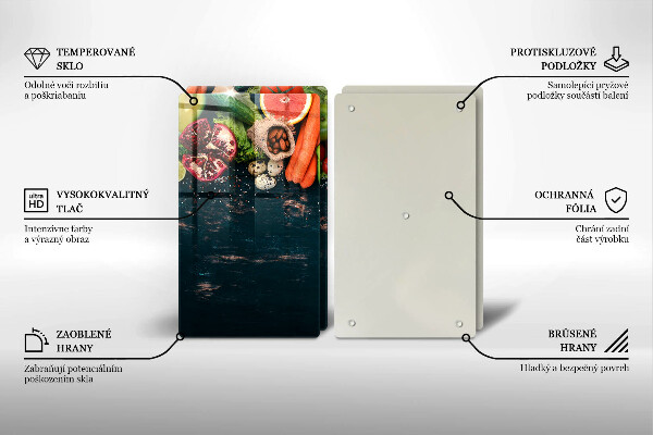 Tagliere in vetro temperato Frutta e verdura