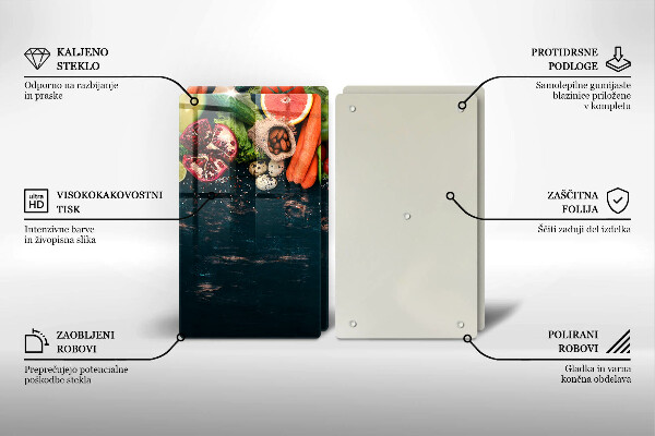 Tagliere in vetro temperato Frutta e verdura