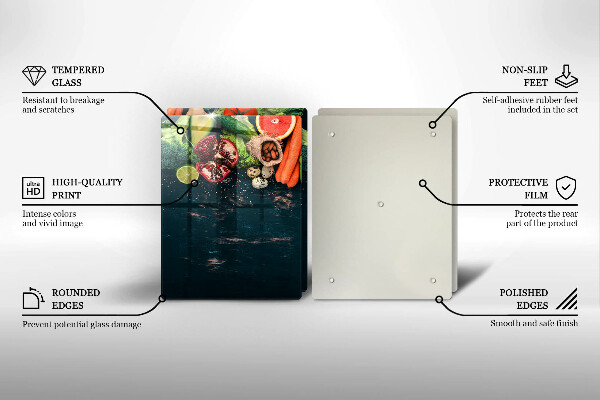 Tagliere in vetro temperato Frutta e verdura