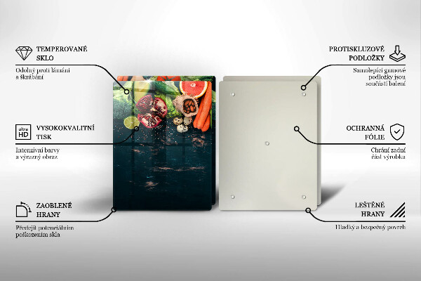 Tagliere in vetro temperato Frutta e verdura