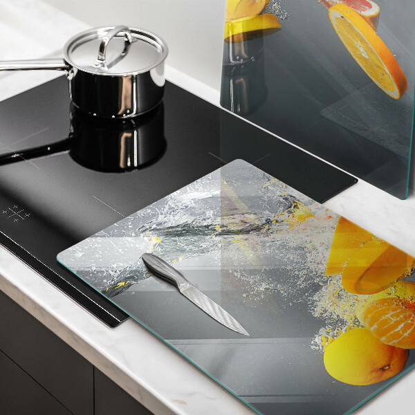 Tagliere in vetro temperato Limoni in acqua