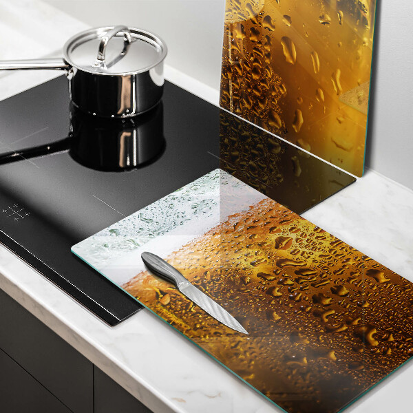 Tagliere in vetro temperato Bicchiere di birra bagnato