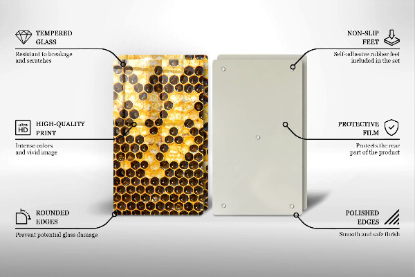 Tagliere in vetro temperato Favo
