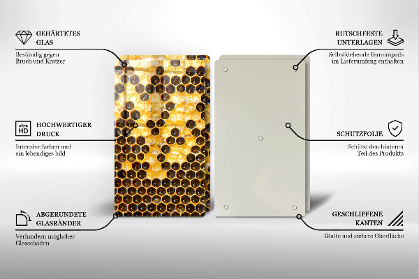 Tagliere in vetro temperato Favo