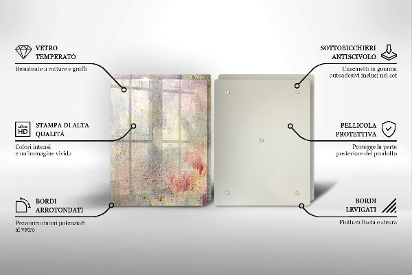 Tagliere in vetro temperato Fondo di struttura della vernice