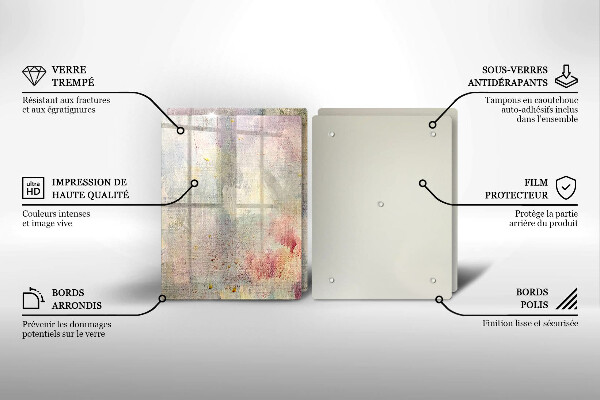 Tagliere in vetro temperato Fondo di struttura della vernice