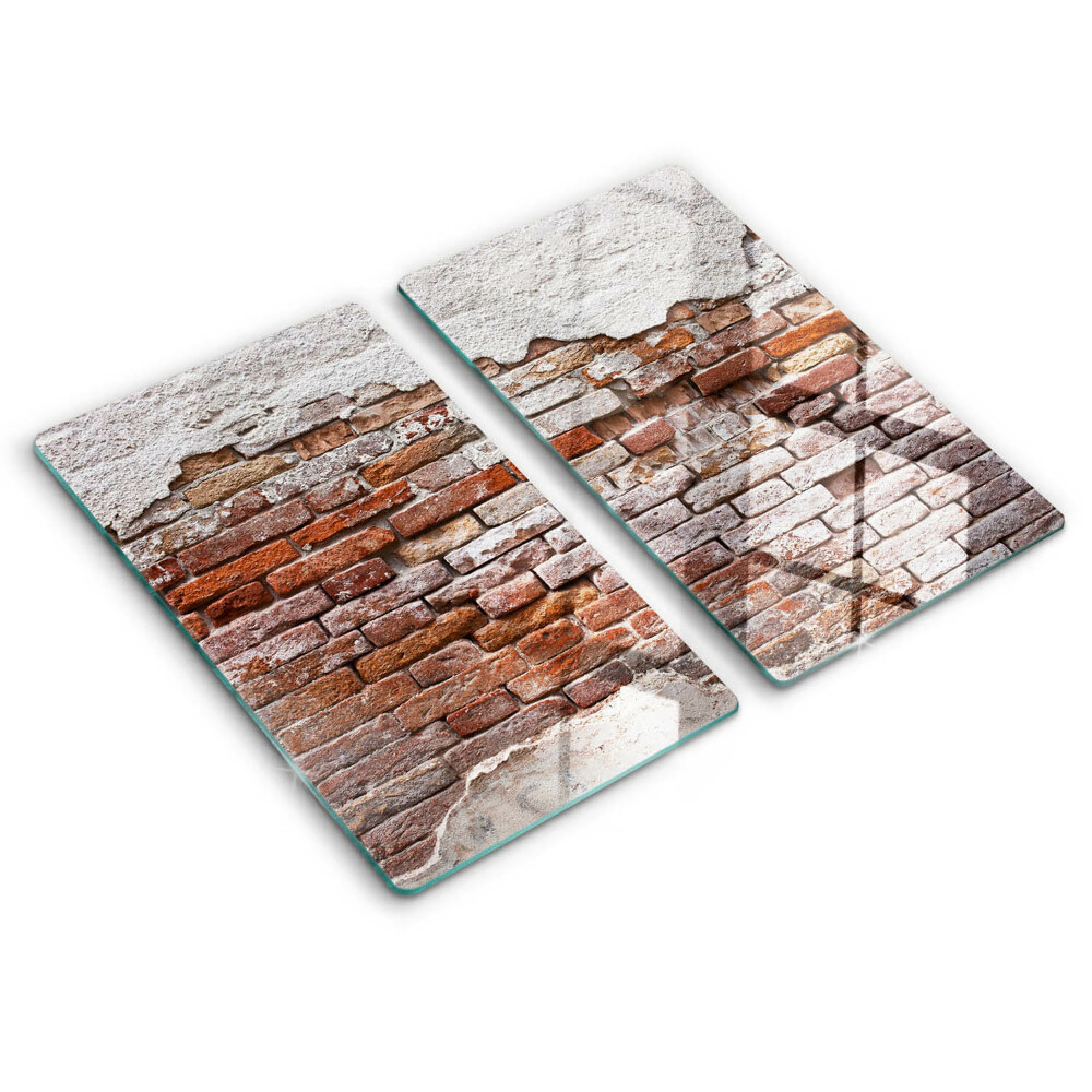 Tagliere in vetro temperato Vecchio muro di mattoni e cemento