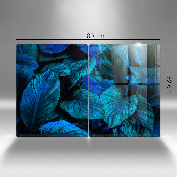 Tagliere in vetro temperato Foglie della vegetazione della giungla