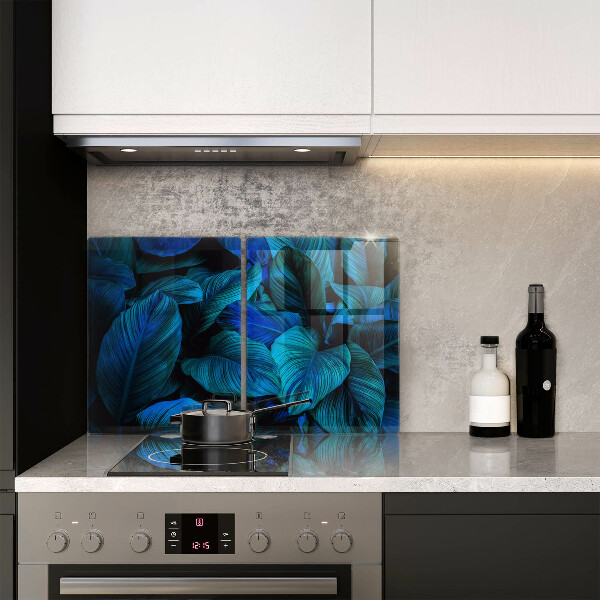 Tagliere in vetro temperato Foglie della vegetazione della giungla