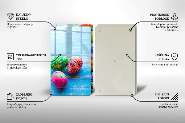 Tagliere in vetro temperato Uova di Pasqua Uova di Pasqua