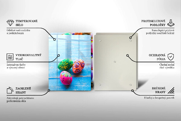 Tagliere in vetro temperato Uova di Pasqua Uova di Pasqua