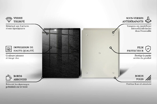 Tagliere in vetro temperato struttura della roccia