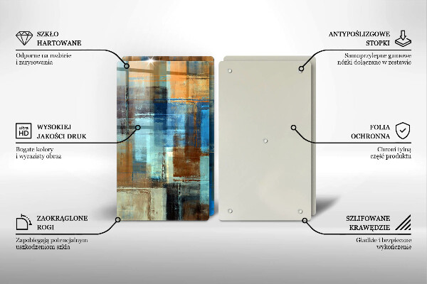 Tagliere in vetro temperato Sfondo dipinto