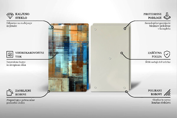 Tagliere in vetro temperato Sfondo dipinto