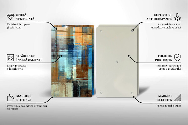 Tagliere in vetro temperato Sfondo dipinto