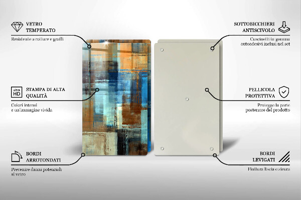 Tagliere in vetro temperato Sfondo dipinto
