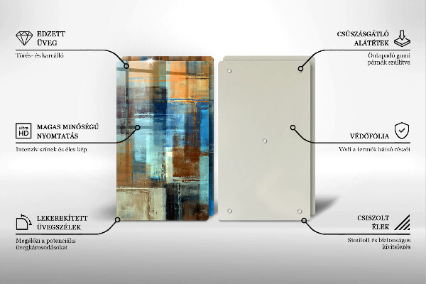 Tagliere in vetro temperato Sfondo dipinto