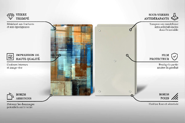 Tagliere in vetro temperato Sfondo dipinto
