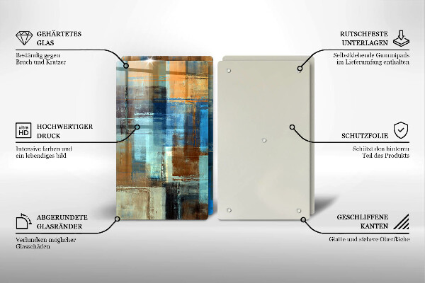 Tagliere in vetro temperato Sfondo dipinto