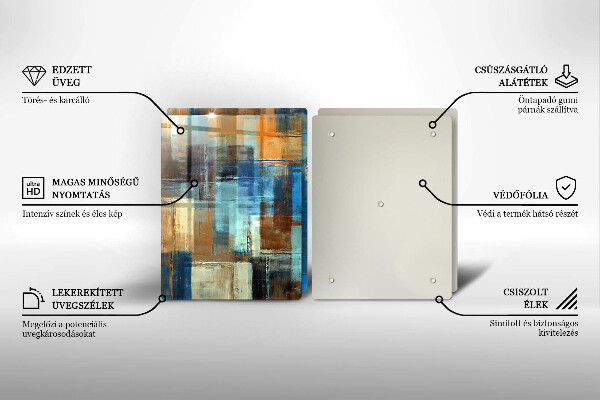 Tagliere in vetro temperato Sfondo dipinto