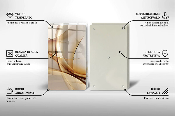 Tagliere in vetro temperato Forme astratte
